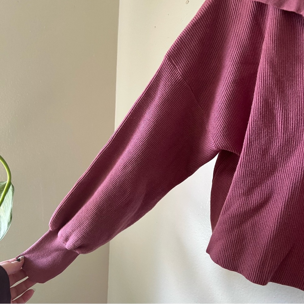 Lulus | Well Rested Dusty Rose Ribbed Pullover Sweater Top - Picture 5 of 8